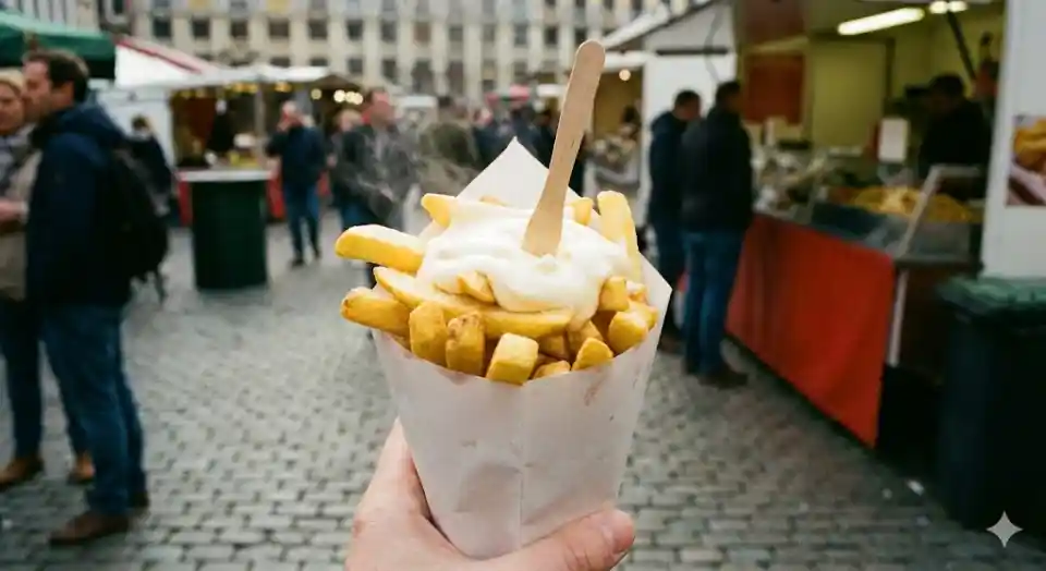 דוכני צ'יפס בבריסל... חוויה כיפית וטעימה